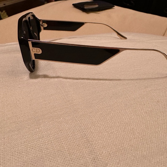 Christian Dior 80711 Dior Clan 1 Black/Gold Polarized Aviator Sunglasses - Picture 3 of 5